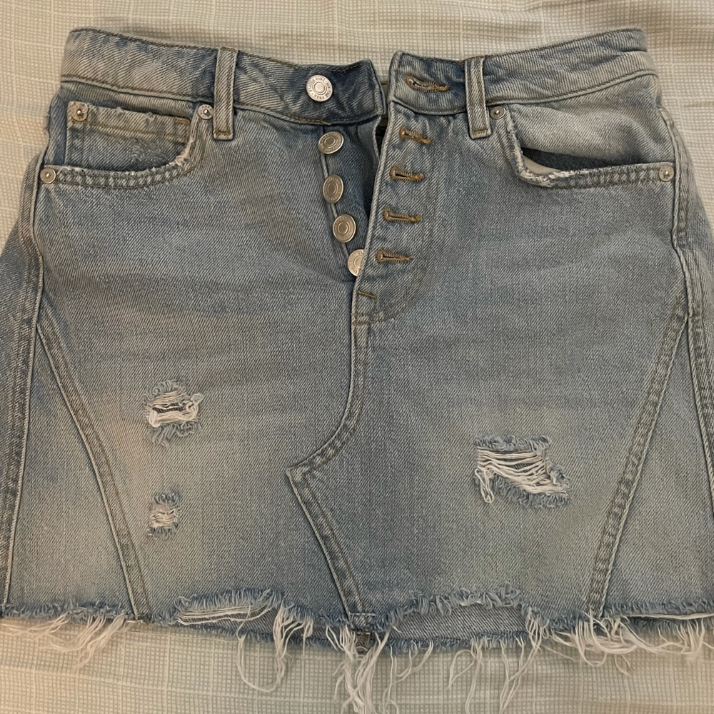 Free People Jean Skirt